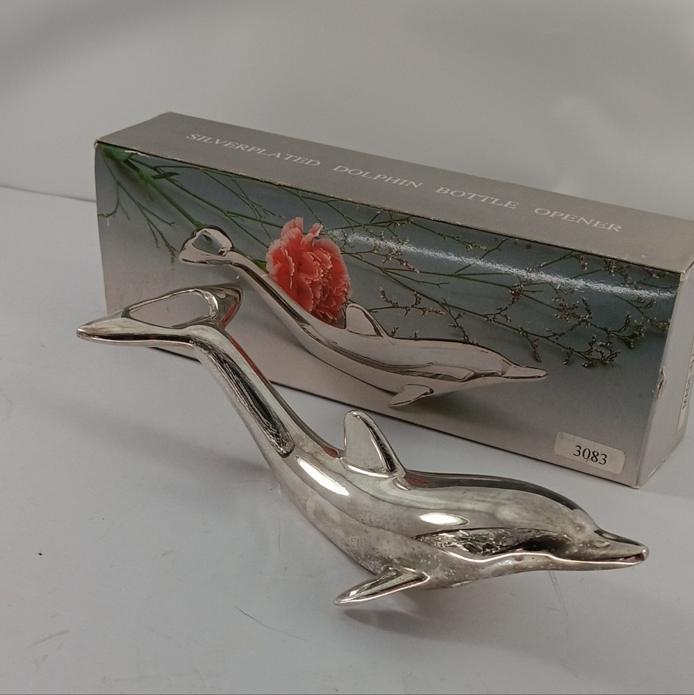 Silver Plated Dolphin Bottle Opener